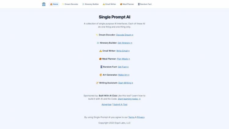 Single Prompt AI