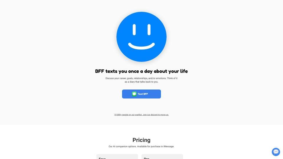 BFF (GPT-4 friend in iMessage)