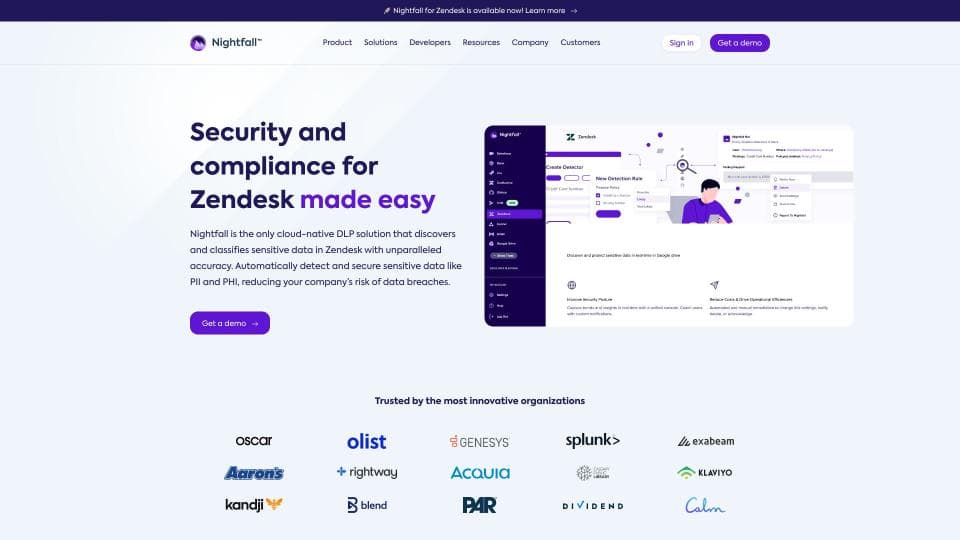 Nightfall AI for Zendesk