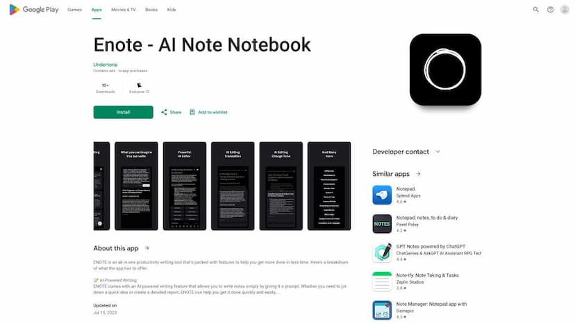 Enote - AI Note Notebook
