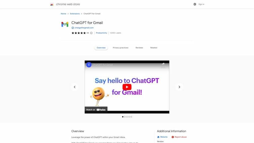 ChatGPT For Gmail