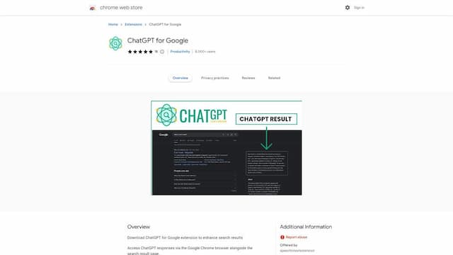 ChatGPT for Google