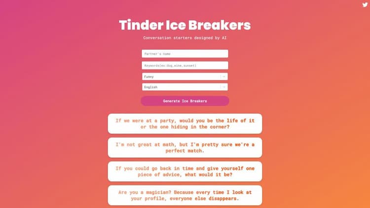 Tinder Ice Breakers