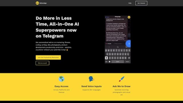 Solvemigo - ChatGPT for Telegram