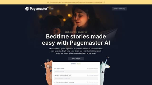 Pagemaster | Bedtime Story Generator